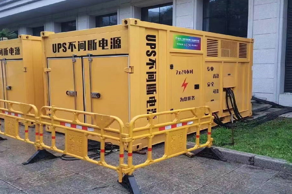 湛河发电机租赁施工现场